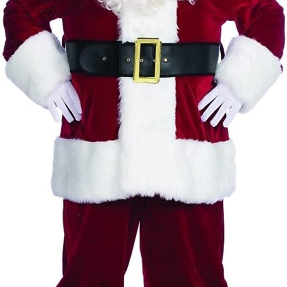 Halco Santa Claus Professional 6 Pc Velveteen Costume  #6591 + #6596 NWOT - Picture 2 of 12